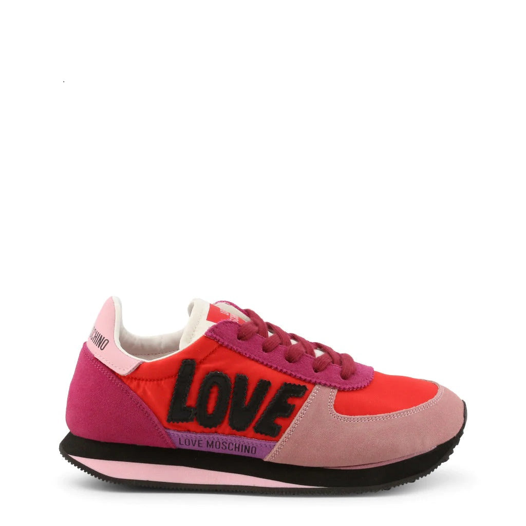 Pink Red Suede Sneakers - My Store