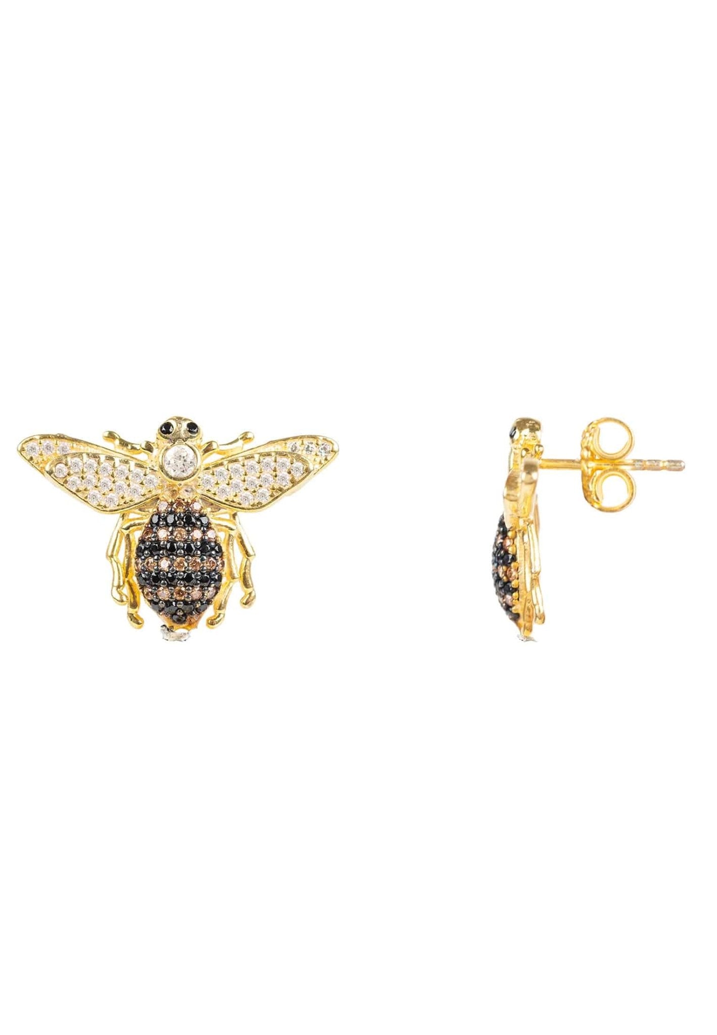 Honey Bee Stud Earrings Gold - My Store
