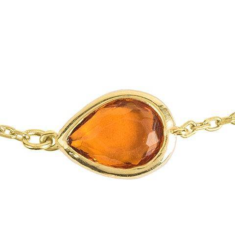 Pisa Mini Teardrop Bracelet Gold Citrine - My Store