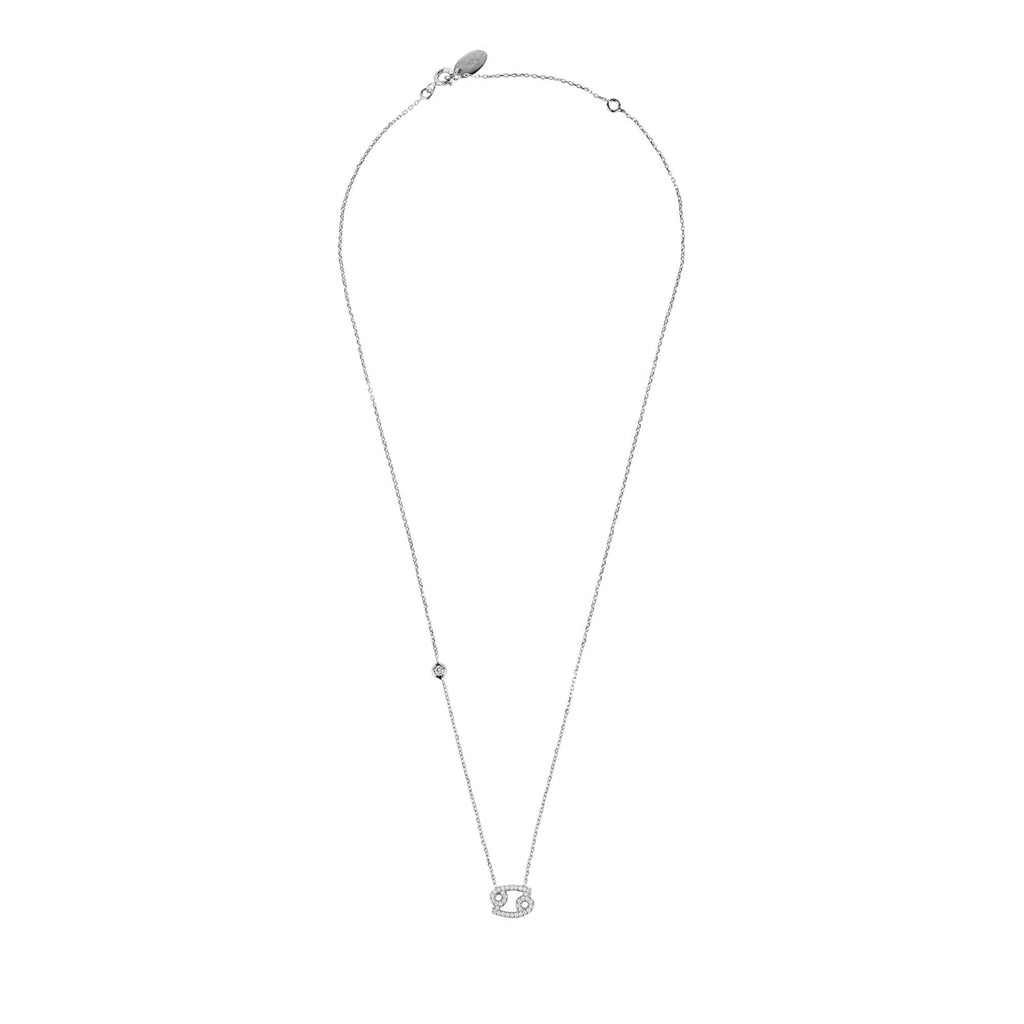 Zodiac Star Sign Pendant Necklace Silver Cancer - My Store
